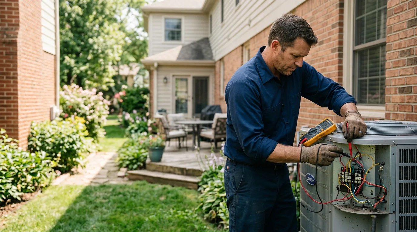 HVAC technician working near Bascom, FL